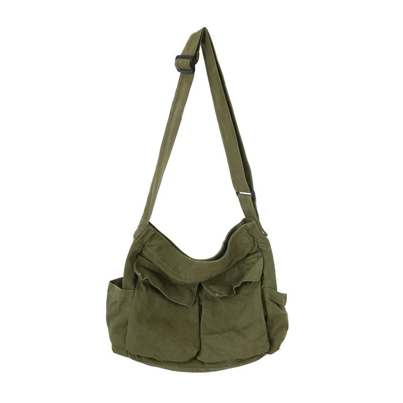 Women's & Men's Tooling Style Canvas For Class Street Crossbody Bags