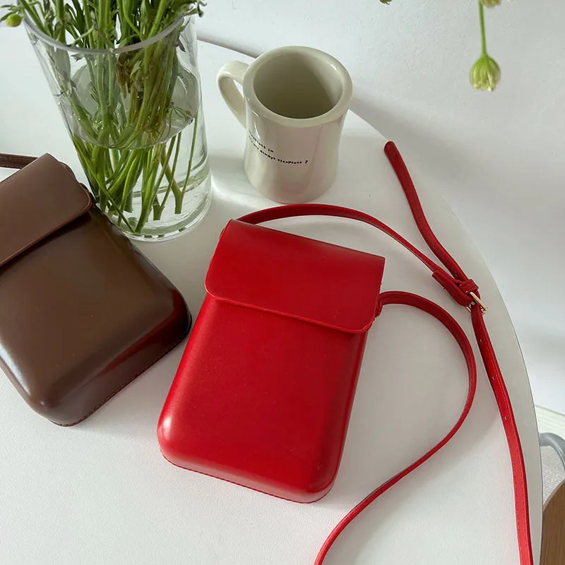 Women's & Men's Vertical Change And Mobile Simple Box Retro High Crossbody Bags